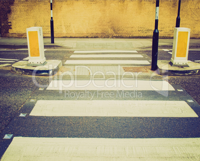 Retro look Zebra crossing