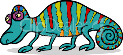chameleon animal cartoon illustration