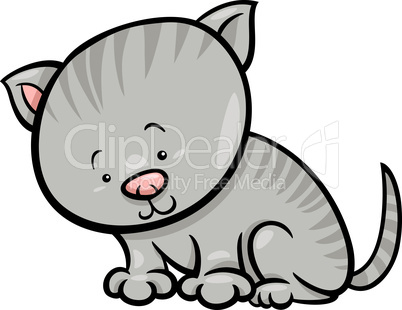 cute kitten cartoon illustration