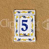 decorated house number