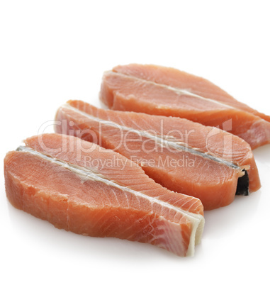 raw salmon fillets