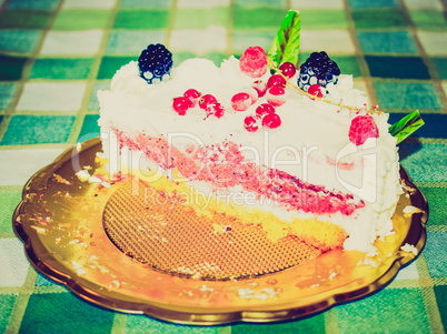 Retro look Pie cake