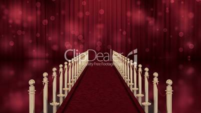 red carpet entrance with chroma key