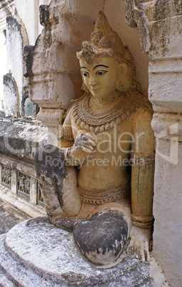 Skulptur am Ananda Tempel, Bagan, Myanmar