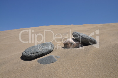 steine im sand
