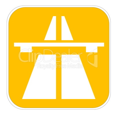 yellow highway icon