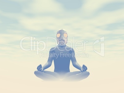 toxicity meditation - 3d render