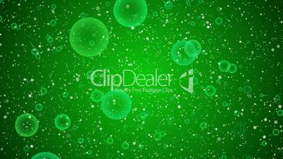 abstract particle background, green color