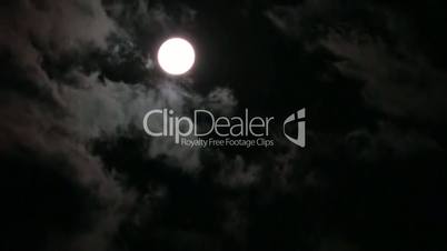 moon in the night sky, time lapse