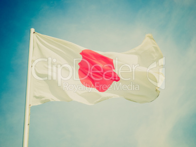 Retro look Flag of Japan