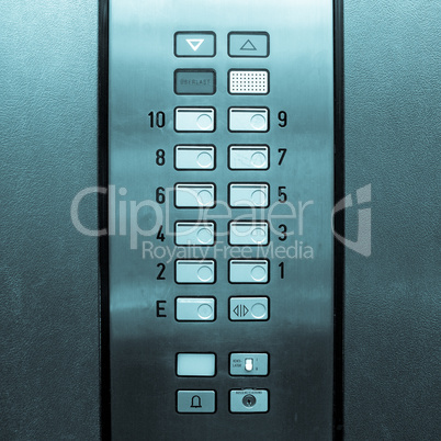 Lift elevator keypad