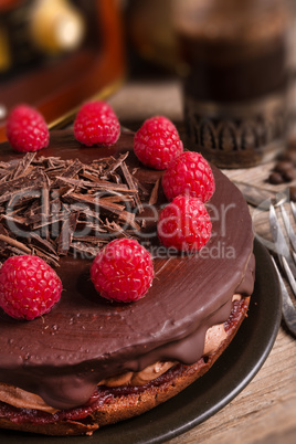 chocolate cake and turkish coffee - vintage style