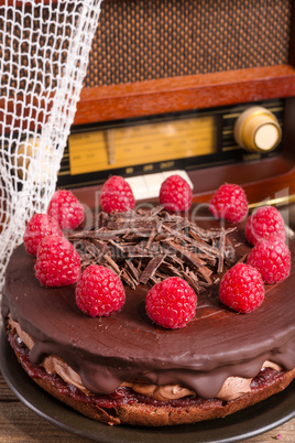 chocolate cake and turkish coffee - vintage style