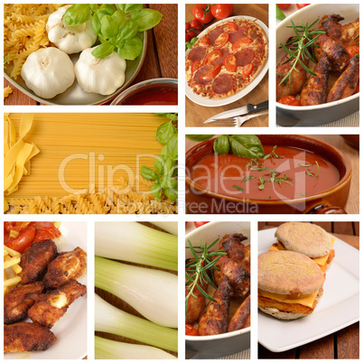 collection of delicious menu