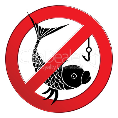 no fishing sign vector depicting banned activities