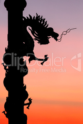 chinese dragon silhouette