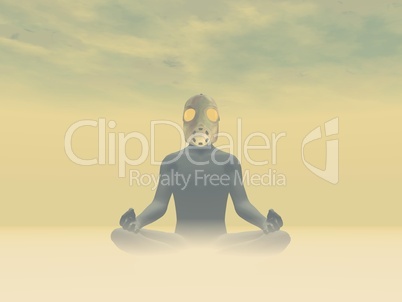 toxicity meditation - 3d render