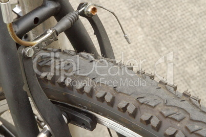worn bicycle tire
