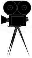 silhouette of movie camera