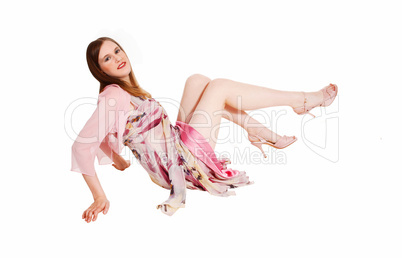 girl sitting on the floor.