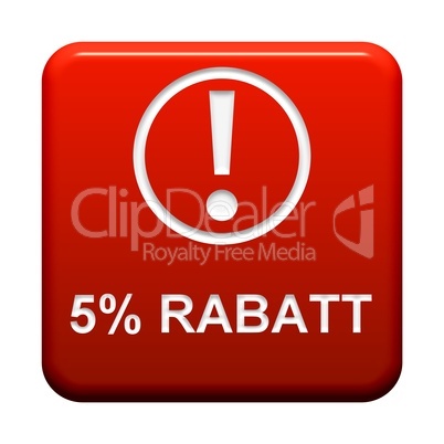 Roter Button 5% Rabatt