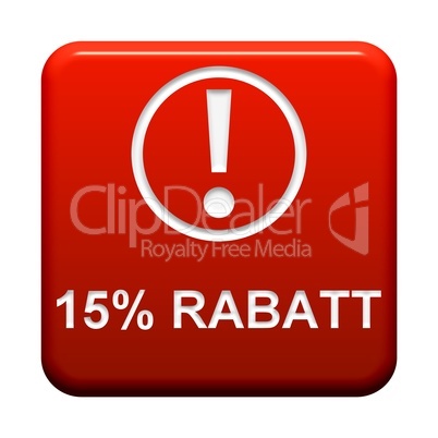 Roter Button 15% Rabatt