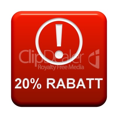 Roter Button 20% Rabatt