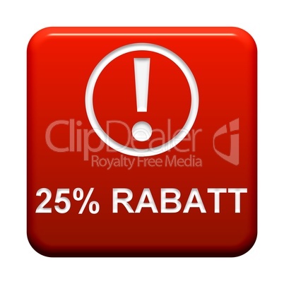 Roter Button 25% Rabatt