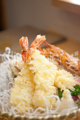 Japanese style tempura shrimps