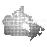 Karte aus Pixeln: Kanada