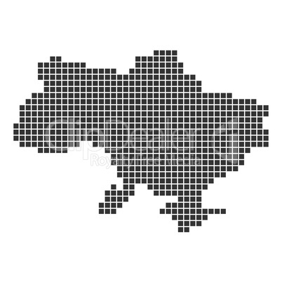 Karte aus Pixeln: Ukraine