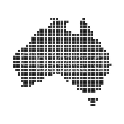Karte aus Pixeln: Australien