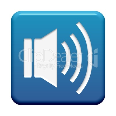 Blauer Button: Lautsprecher-Symbol