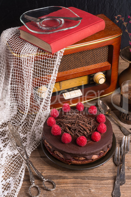 chocolate cake and turkish coffee - vintage style