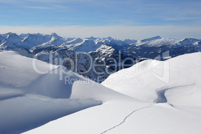 Winter Landschaft Berge mit Schnee