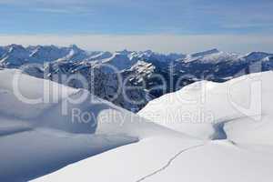 Winter Landschaft Berge mit Schnee