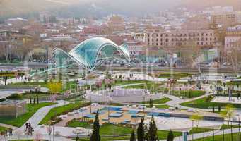 peace bridge in tbilisi