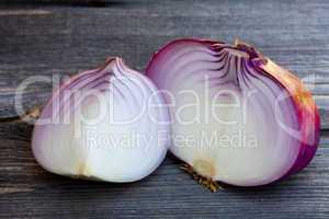 macro shot of big red onions