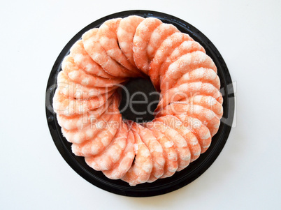 Fresh prawns frozen circle