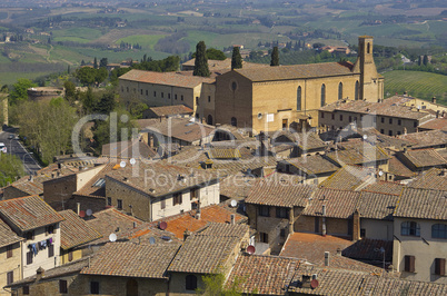 Dorfansicht San Gimignano, Toskana - City view of San Gimignano,