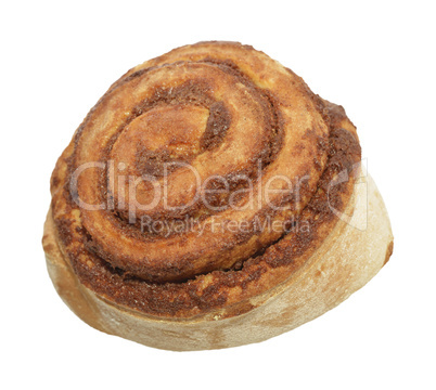 cinnamon roll  isolated on white