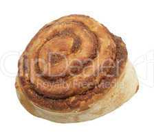cinnamon roll  isolated on white