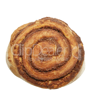 cinnamon roll  isolated on white