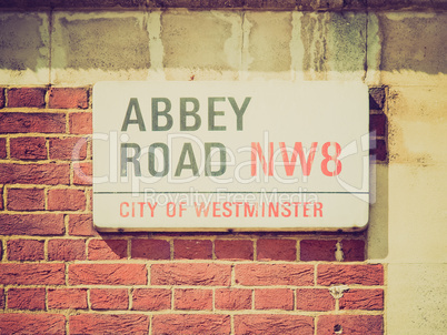 Retro look Abbey Road, London, UK