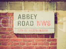 Retro look Abbey Road, London, UK