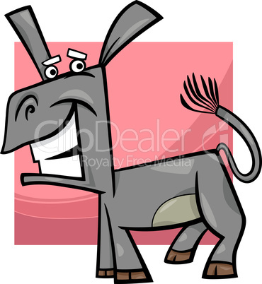 funny donkey cartoon illustration