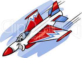 jet fighter plane cartoon illustration
