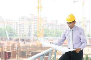 indian male contractor engineer