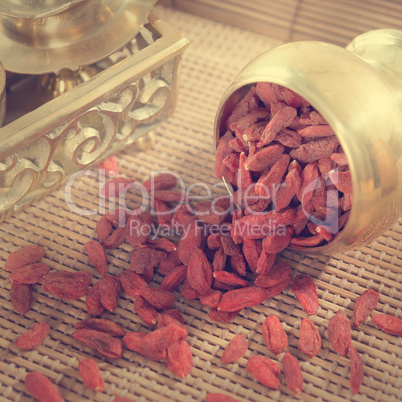 red dried goji berries