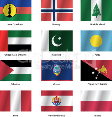 Set  Flags of world sovereign states.